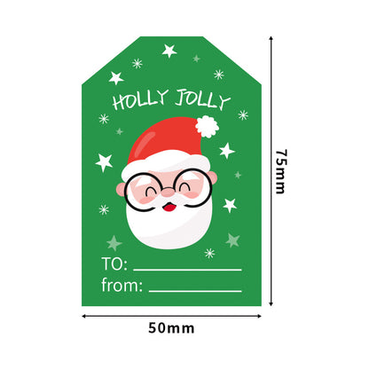 wholesale rectangular Christmas sticker gift box packaging sealing sticker Christmas gift decoration self-adhesive label