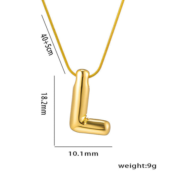 Moderate Luxury Letter Text Number Titanium Steel 18K Gold Plated Necklaces