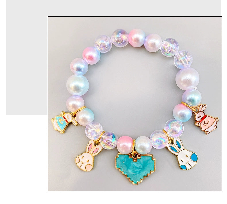 Children's Pearl Bracelet Cute Little Animal Bracelet Beaded Accessories