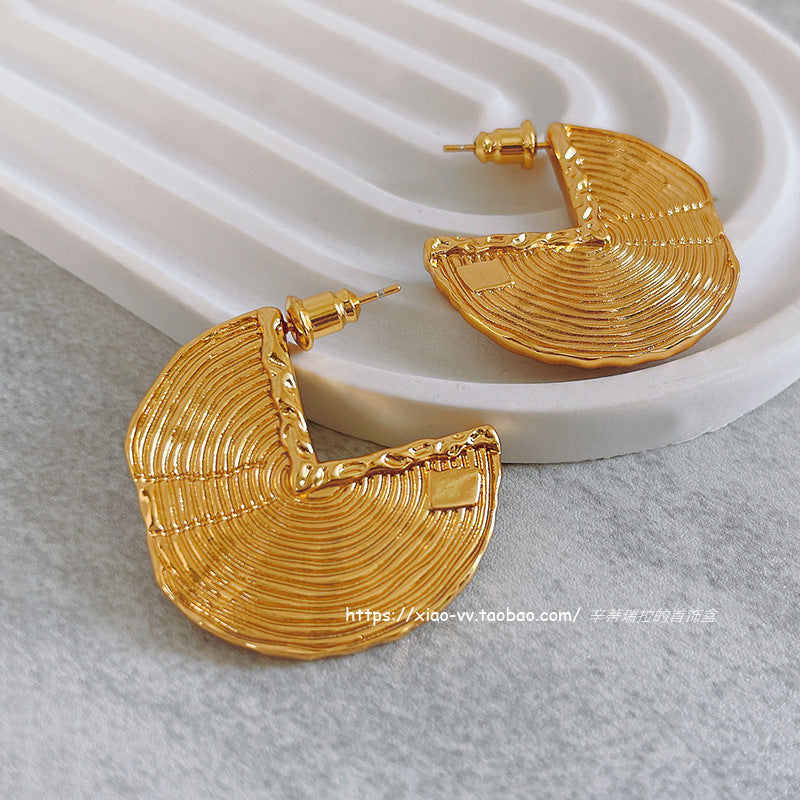 1 Pair Fashion Semicircle Metal Plating Women's Ear Studs