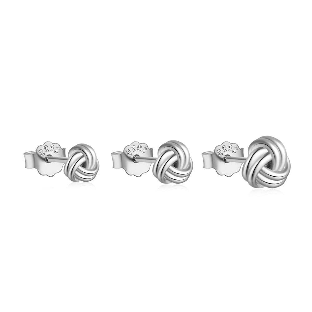 1 Set Simple Style Star Butterfly Plating Sterling Silver Hoop Earrings Ear Studs