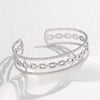 Expressive Stripe Stainless Steel Electroplating Bangles