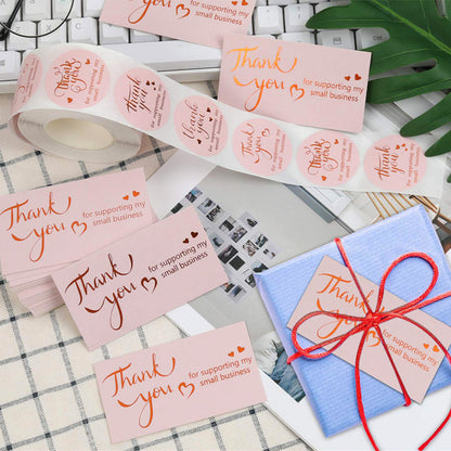 Wholesale Bronzing Thank You Stickers Roll