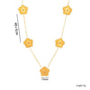 Chic Snowflake Flower Titanium Steel 18K Gold Plated Necklaces