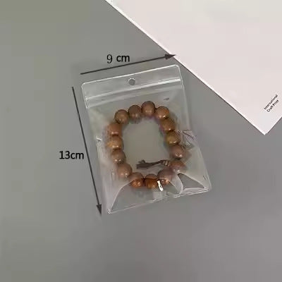 Portable Small Jewelry Earrings Bracelet Storage and Finishing Transparent Plastic PVC Ziplock Bag Jewelry INS Sealed Bag