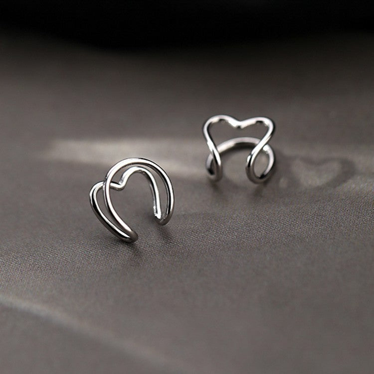 Wholesale Jewelry Simple Hollow Heart Copper Ear Bone Clip Gooddiy