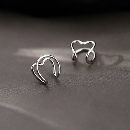 Wholesale Jewelry Simple Hollow Heart Copper Ear Bone Clip Gooddiy