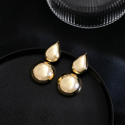 1 Pair Simple Style Geometric Plating Iron Drop Earrings