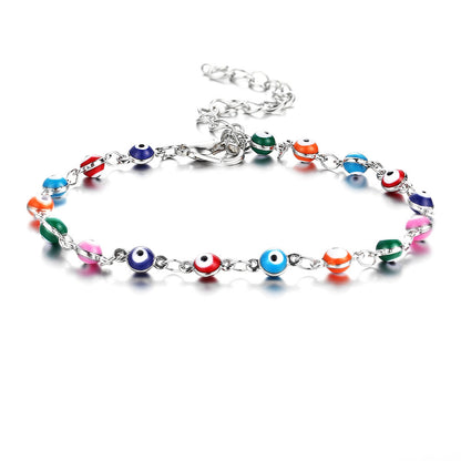 Novelty Eye Alloy Beaded Plating Anklet 1 Piece