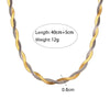 Fashion Stripe Geometric Stainless Steel 18K Gold Plated Necklaces