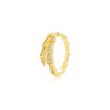 Minimalist Round Geometric Titanium Steel 18K Gold Plated Rings