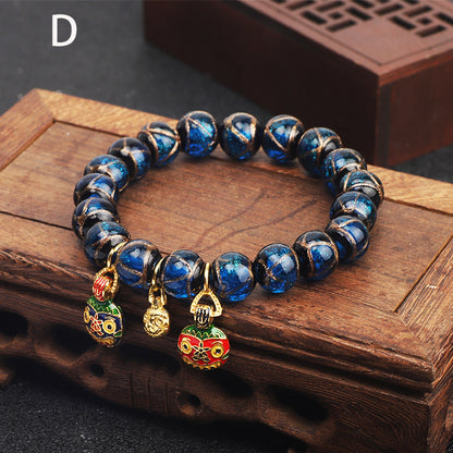 Chinoiserie Geometric Glass Beaded Unisex Bracelets