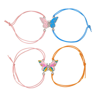 Cute Butterfly Alloy Rope Enamel Kid's Bracelets