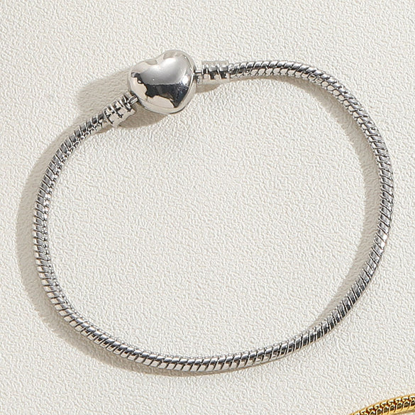 popular love cylindrical lock metal texture bracelet women's ins style OT buckle copper color-preserving electroplating bracelet