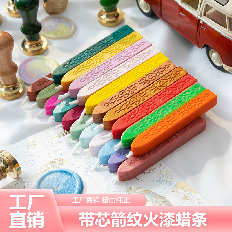 Fire Lacquer Wax Stick Retro Pearlescent Metallic Fire Lacquer Seal Available Sealing Wax Column Sealing Wax 41 Colors Fire Lacquer Wax Strip