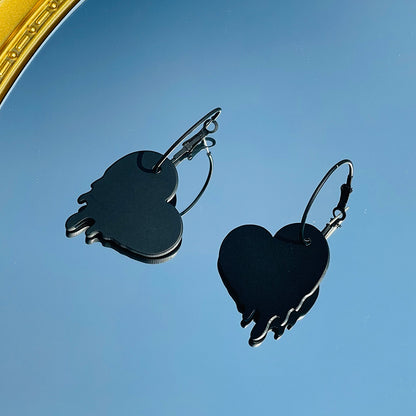 Retro Heart Shape Arylic Women's Drop Earrings