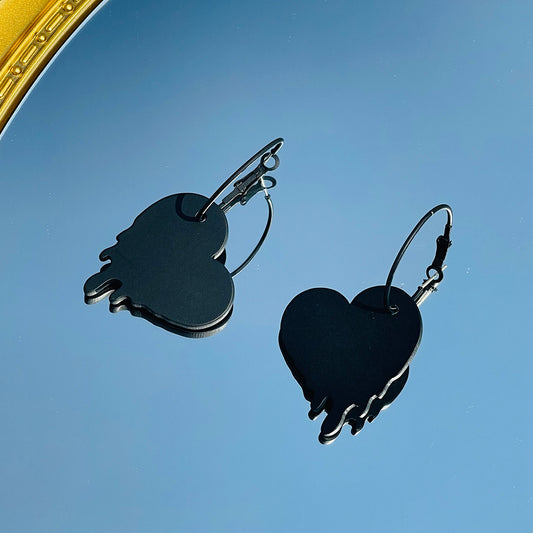 Retro Heart Shape Arylic Women's Drop Earrings