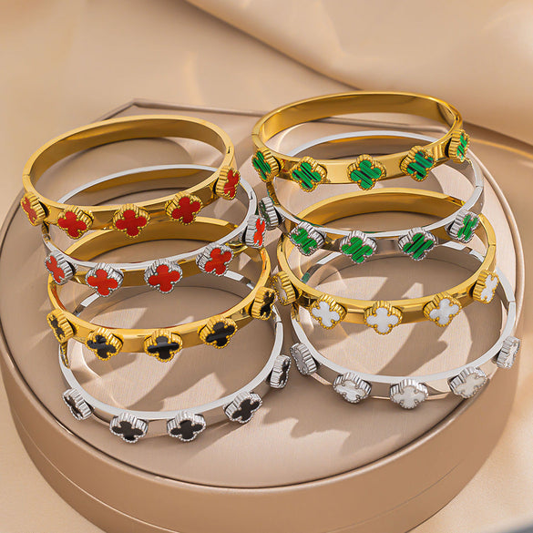 Ellipse Stainless Steel Electroplating Bangles