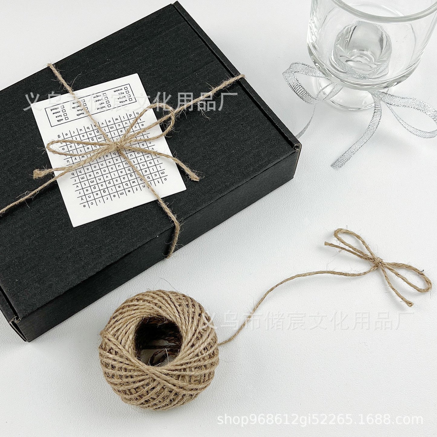 Affordable hemp rope card gift ins packing rope DIY decorative thin rope hand account gift retro packaging ribbon