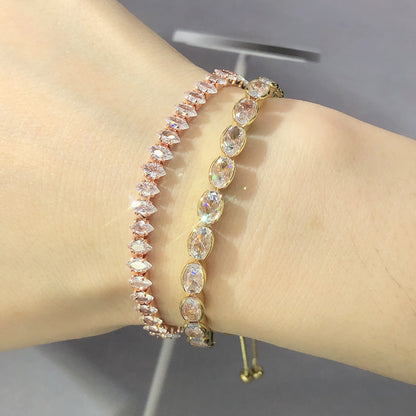 Fashion Eye Copper Zircon Bracelets In Bulk