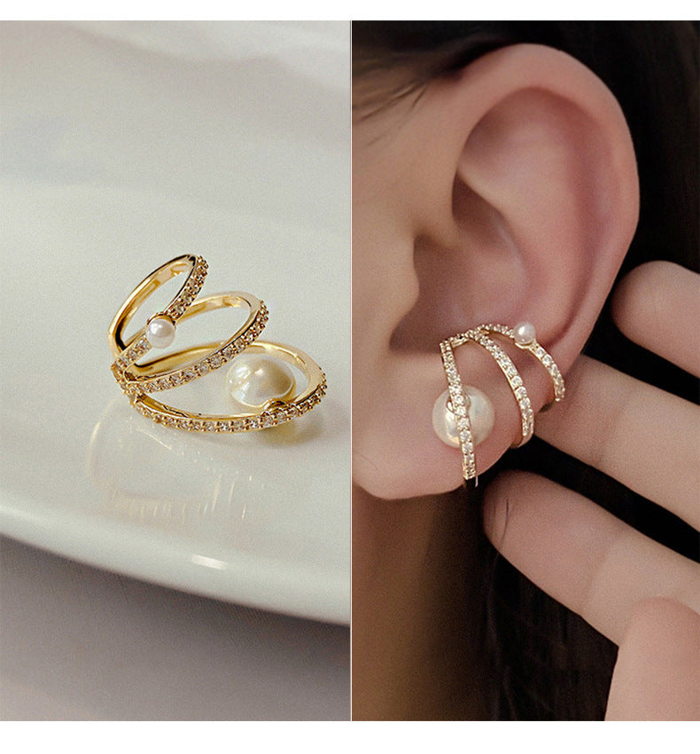 Fashion Bow Knot Copper Inlay Zircon Ear Clips