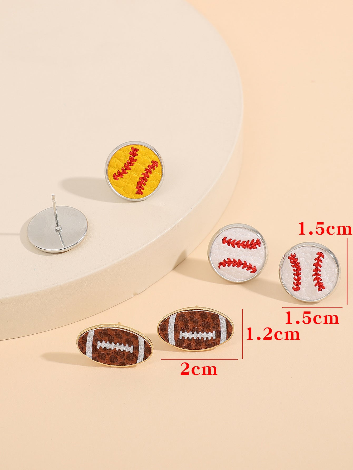 Fashion Ball Pu Leather Alloy Women's Earrings 1 Set