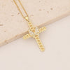 Fashion Cross Copper Zircon Inlay Pendants
