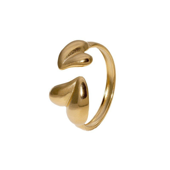 Expressive Heart Heart Stainless Steel Electroplating Rings