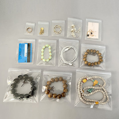 One piece, wholesale price, sealed bag, bracelet, jewelry, PVC jewelry bag, Wenwan earrings, storage, transparent plastic self-sealing bag.