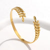 Expressive Stripe Stainless Steel Electroplating Bangles