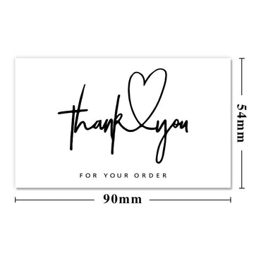 wholesale white thank you card thank you gift card simple gift packaging greeting card coated paper card