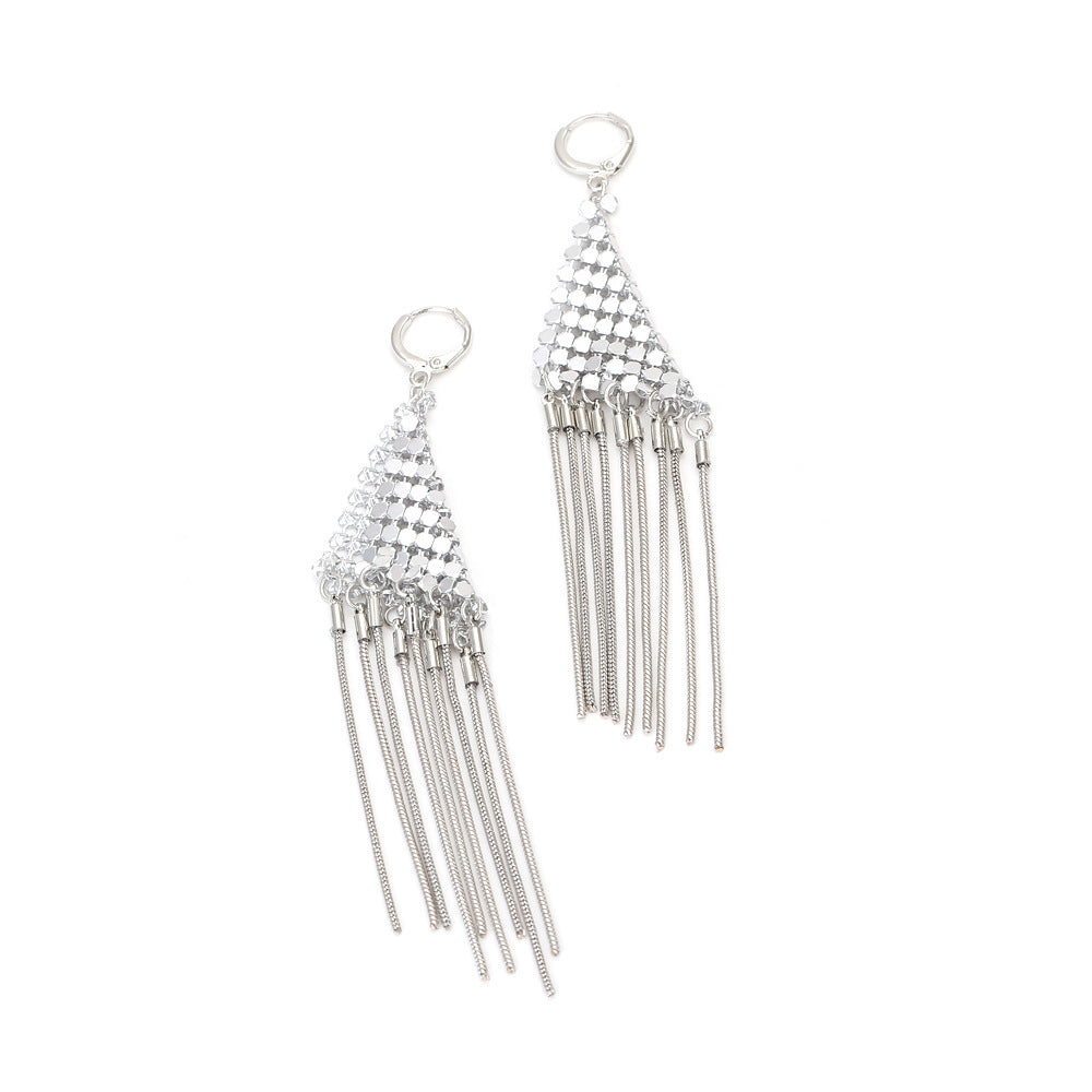 1 Pair Elegant Retro Tassel Plating Copper Aluminum Drop Earrings