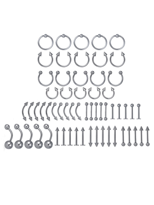 Stainless Steel Labret Nose Ring 60 Sets  Sales Accessories Nose Stud Piercing Jewelry Europe And America Cross Border Supply