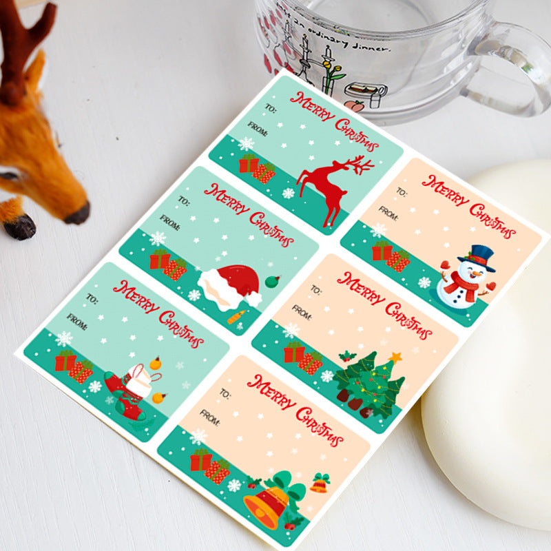 Wholesale  Merry Christmas Decorative Stickers Gift sealing sticker Self-adhesive