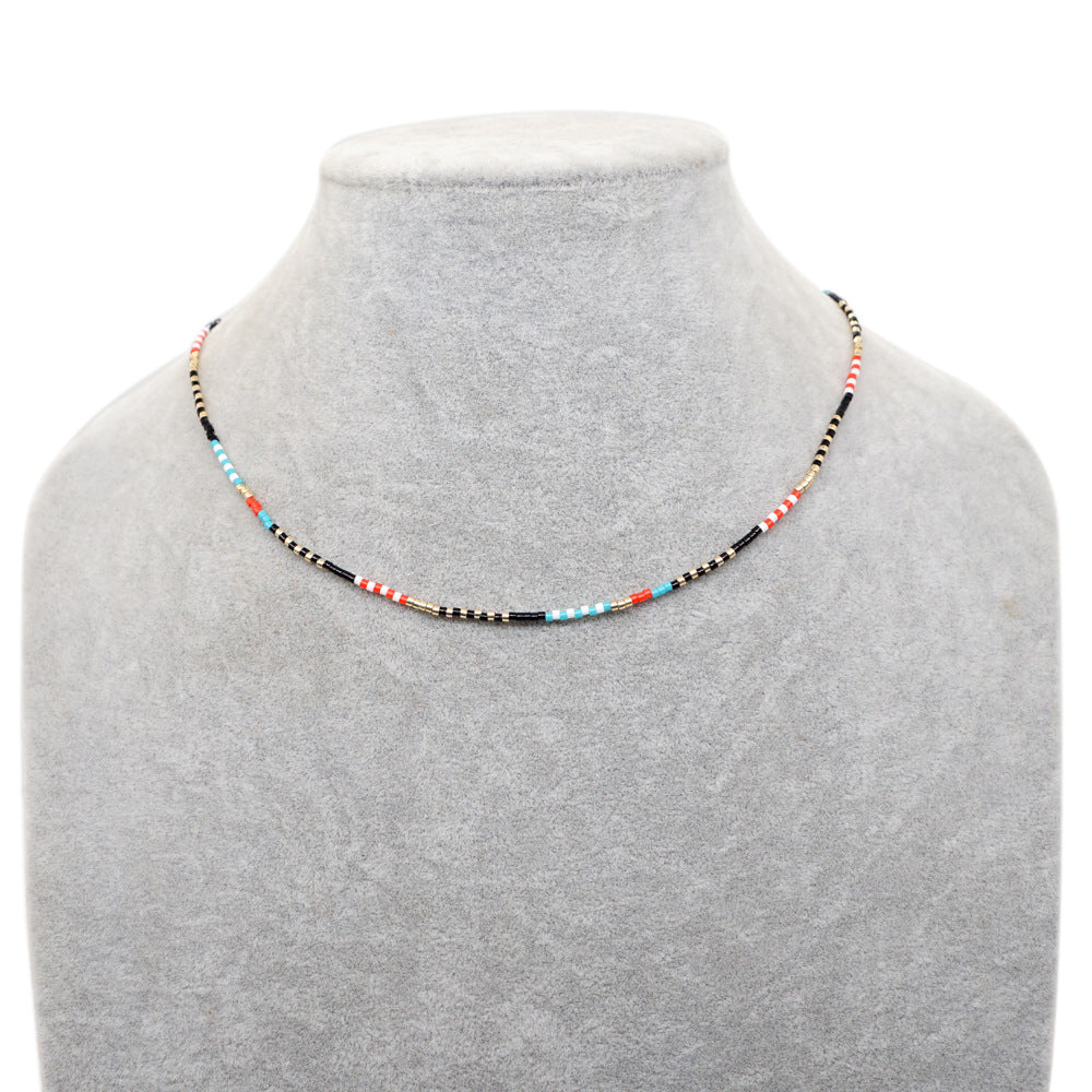 Ethnic Style Star Glass Inlaid Shell Necklace