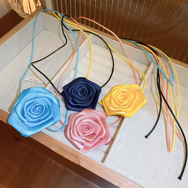 Elegant Flower Cloth Flowers Women's Choker