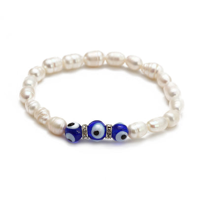 Simple Style Devil's Eye Zinc Alloy Beaded Bracelets 1 Piece