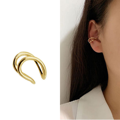 Fashion U Shape Copper Plating Zircon Women's Ear Studs 1 Piece