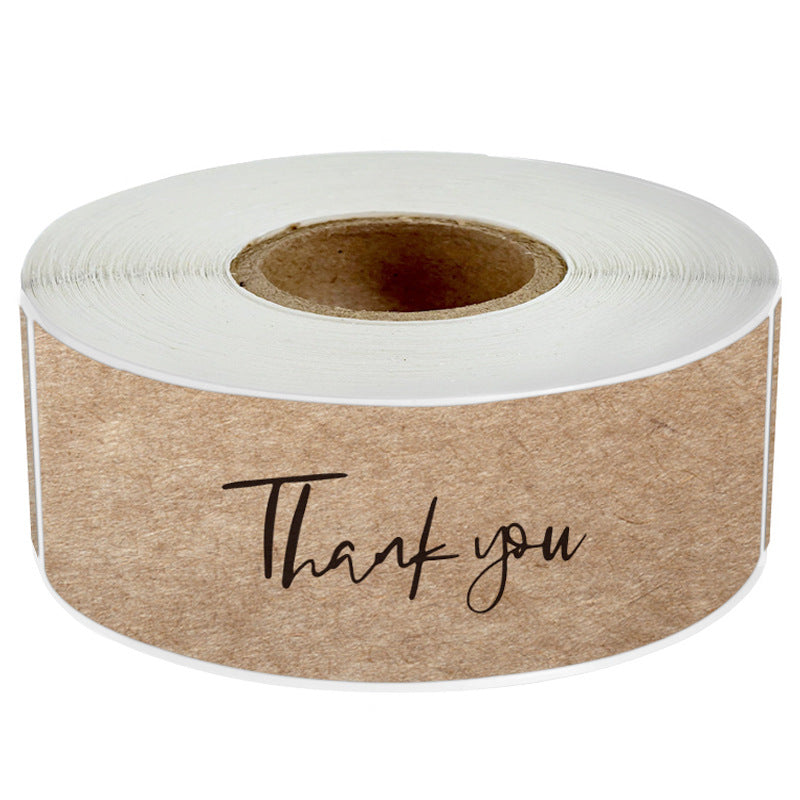 Hot-Selling Kraft Paper Thank You Stickers