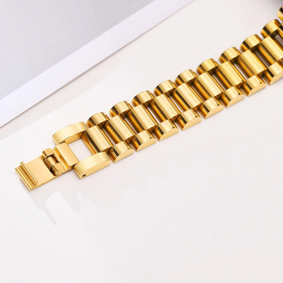 Simple Style Geometric Titanium Steel Plating Bracelets