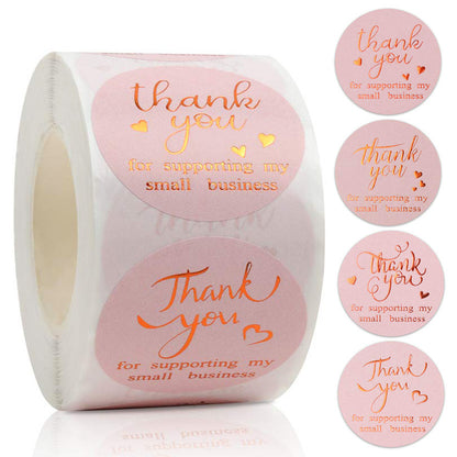 Wholesale Bronzing Thank You Stickers Roll