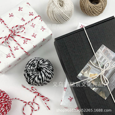 Affordable hemp rope card gift ins packing rope DIY decorative thin rope hand account gift retro packaging ribbon