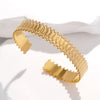 Expressive Stripe Stainless Steel Electroplating Bangles