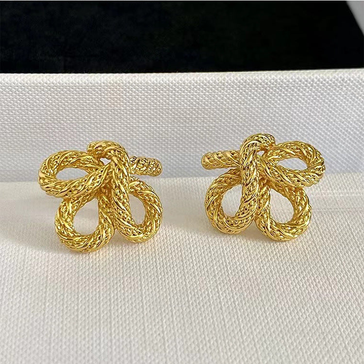 1 Pair Elegant Bow Knot Alloy Ear Studs