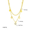 Fashion Moon Star Geometric Titanium Steel Electroplating Necklaces