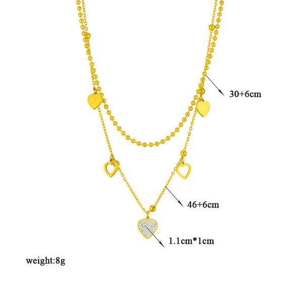 Fashion Moon Star Geometric Titanium Steel Electroplating Necklaces