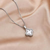 Moderate Luxury Quadrilateral Geometric Titanium Steel 18K Gold Plated Necklaces