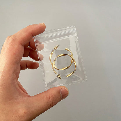 One piece, wholesale price, sealed bag, bracelet, jewelry, PVC jewelry bag, Wenwan earrings, storage, transparent plastic self-sealing bag.