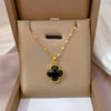 Minimalist Geometric Titanium Steel Diamond Inlay Necklaces