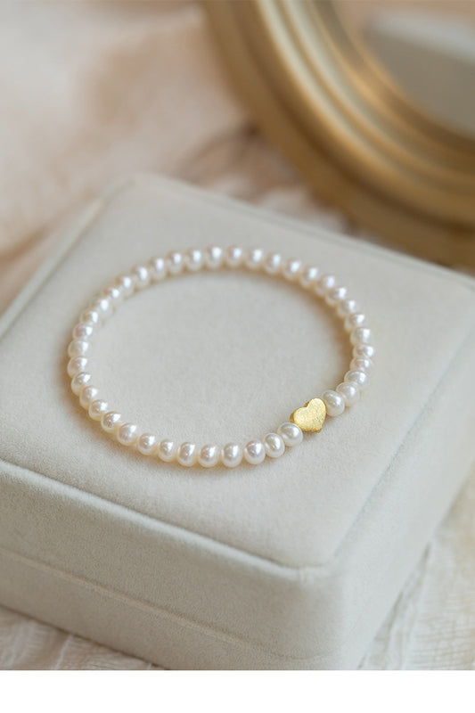 Simple Style Round Freshwater Pearl Bracelets